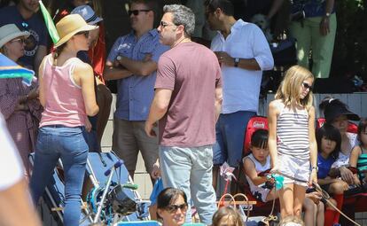 Ben Affleck, junto a Jennifer Garner y sus hijos, el pasado 4 de julio.