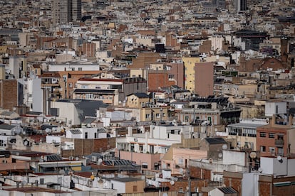 Bloques de pisos en Barcelona.