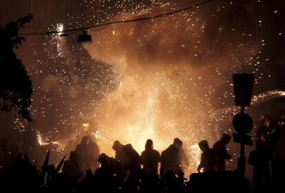 Un momento de la 'cordà' que se celebró la madrugada del lunes.