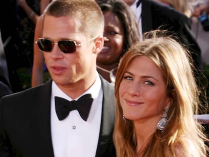 Brad Pitt y Jennifer Aniston en los Premios Emmy en 2004.
