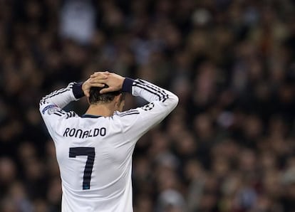 Cristiano Ronaldo, durante el partido ante el Manchester United