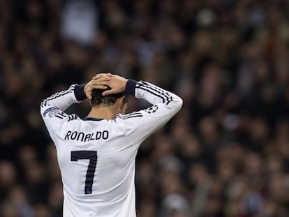 Cristiano Ronaldo, durante el partido ante el Manchester United