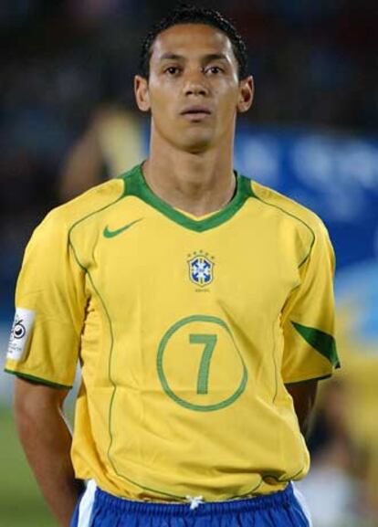 Ricardo Oliveira con la selección brasileña.