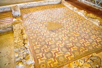 Mosaico romano en el Museo de las Villas Romanas, en la provincia de Valladolid.