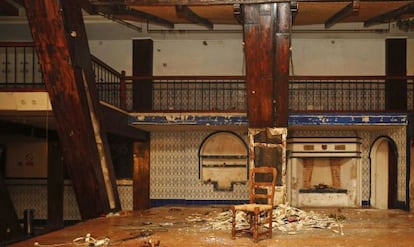Interior del tablao del Corral de la Pacheca tras el lanzamiento.