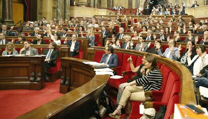 Una sessió del Parlament, en una imatge d'arxiu.