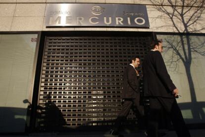 Una oficina de la aseguradora Mercurio, en una calle de Madrid.