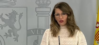 Yolanda Díaz, ministra de Trabajo.