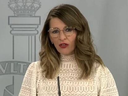 Yolanda Díaz, ministra de Trabajo.