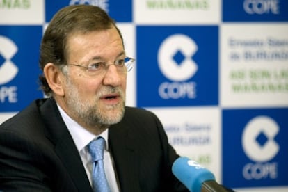 Mariano Rajoy, durante la entrevista en la COPE.