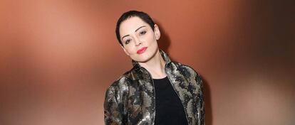 Rose Mcgowan en la presentación de una película en Londres.