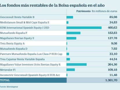 5.000 millones en fondos de la Bolsa española esquivan las caídas del Ibex en el año