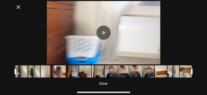Edición de vídeo en Google Fotos.