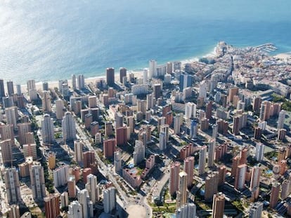 Vista a&eacute;rea de Benidorm.