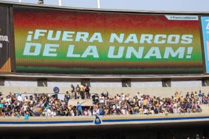 El mensaje de Pumas durante su partido contra Chivas.