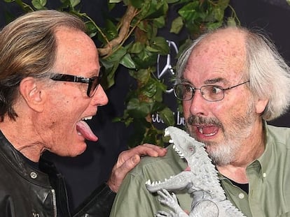 Peter Fonda y Jack Horner durante el preestreno de la película