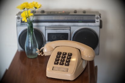 Old table telephone