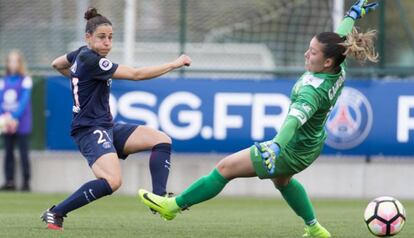 Vera Boquete, en un duelo de la liga francesa. 