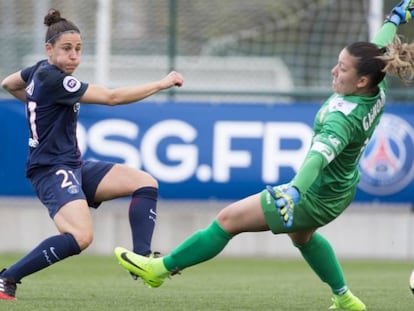 Vero Boquete , en un duelo de la liga francesa.