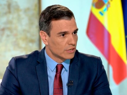 Pedro Sánchez en la entrevista en Telecinco.