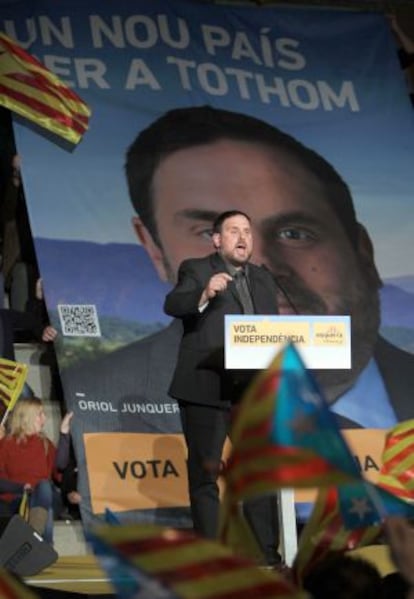 Oriol Junqueras (ERC) empez la campa?a animado por las encuestas.