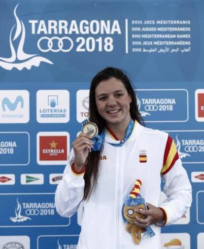 La nadadora española Catalina Corró, medalla de oro en la final de 400 estilos. 