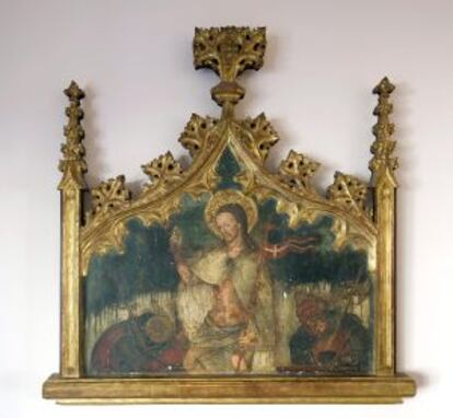El retablo que tiene que viajará a Aragón.