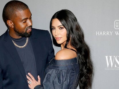 Kim Kardashian y Kanye West, durante una entrega de premios en noviembre de 2019.
