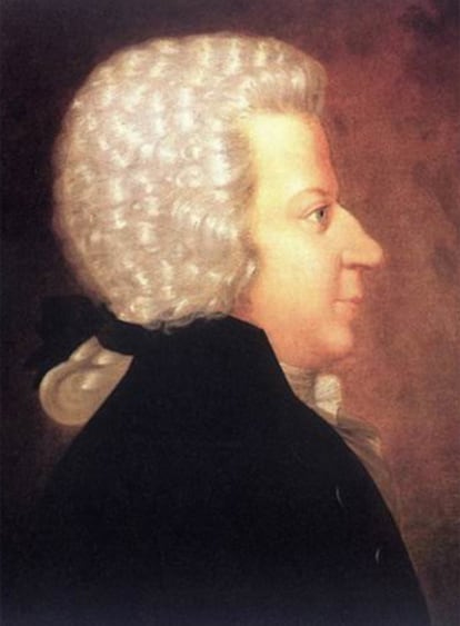 Retrato del compositor austriaco Wolfgang Amadeus Mozart.