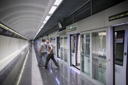 Estación de la línea 9 del metro, en Barcelona.
