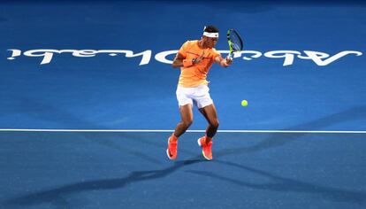 Nadal, durante el partido ante Raonic. 