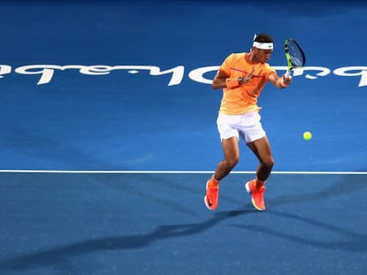 Nadal, durante el partido ante Raonic. 