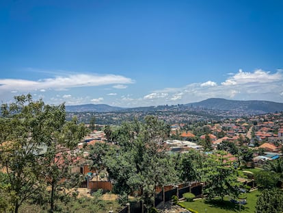 The rooms at Hope Hostel overlook Kigali, the capital of Rwanda. The building is built on a hill in Kagugu, a wealthy district of the city.