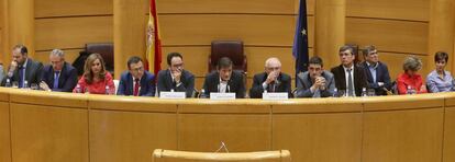 The PSOE group in Congress on Tuesday.