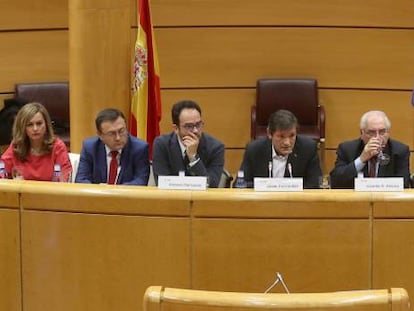 The PSOE group in Congress on Tuesday.