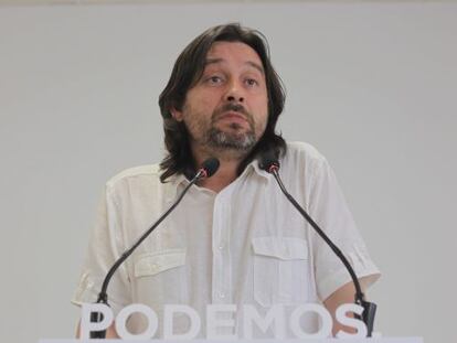 Rafael Mayoral en la sede de Podemos - foto, Gorka Lejarcegi