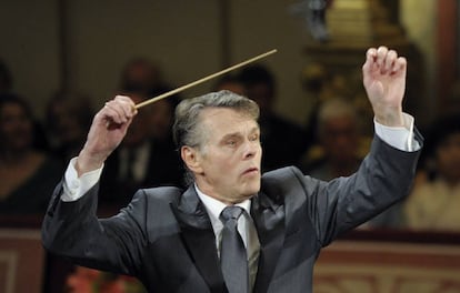 Mariss Jansons, en 2012, durante el Concierto de Año Nuevo en Viena.