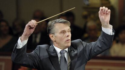 Mariss Jansons, en 2012, durante el Concierto de Año Nuevo en Viena.