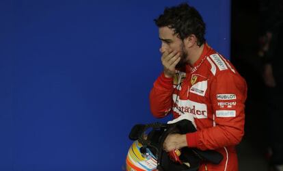 Alonso, tras el Gran Premio de Brasil.