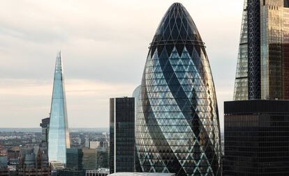 Imagen del centro financiero de Londres.