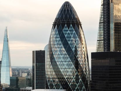 Imagen del centro financiero de Londres.