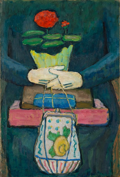 'Naturaleza muerta en el tranvía (Después de las compras)', Gabriele Münter, c.1912.