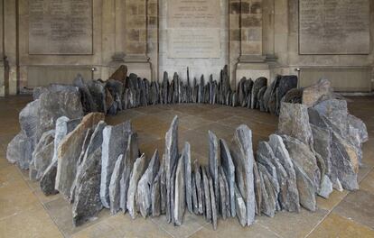 Círculo de roca (1991) de Richard Long.