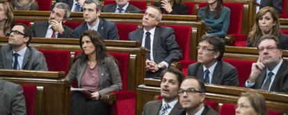 Diputados del Parlament, durante una sesión de la cámara