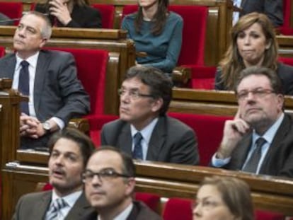 Diputados del Parlament, durante una sesión de la cámara