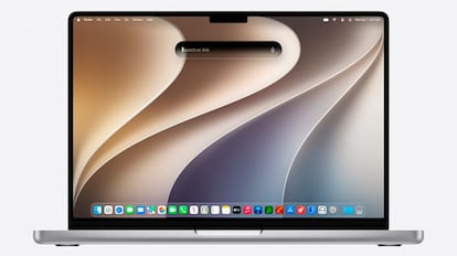 Uso de Siri AI en un MacBook