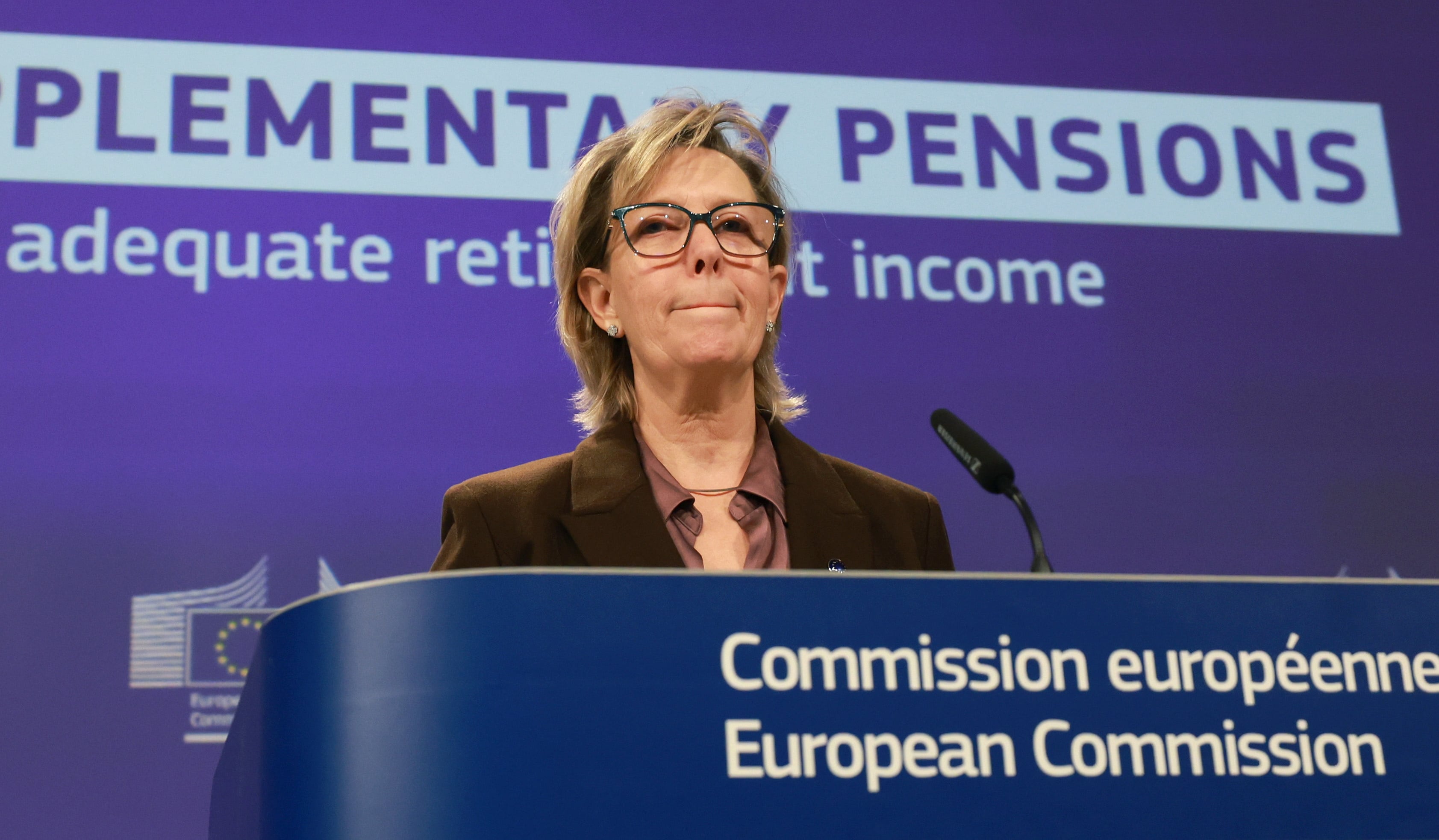 La comisaria europea de Servicios Financieros, Maria Luís Albuquerque, ayer en Bruselas.