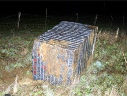 Imagen del bloque de granito de tres toneladas que ha causado la muerte de un matrimonio.