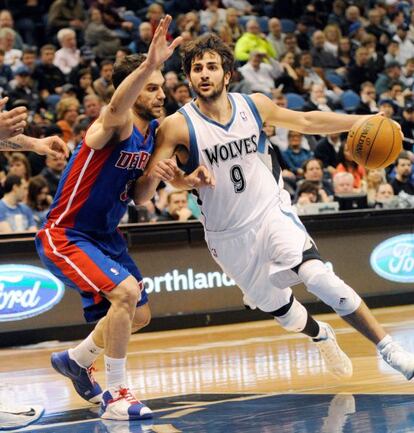 Ricky Rubio, defendido por Jos Caldern 