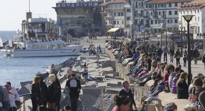 San Sebastián lleno en Semana Santa 2015.